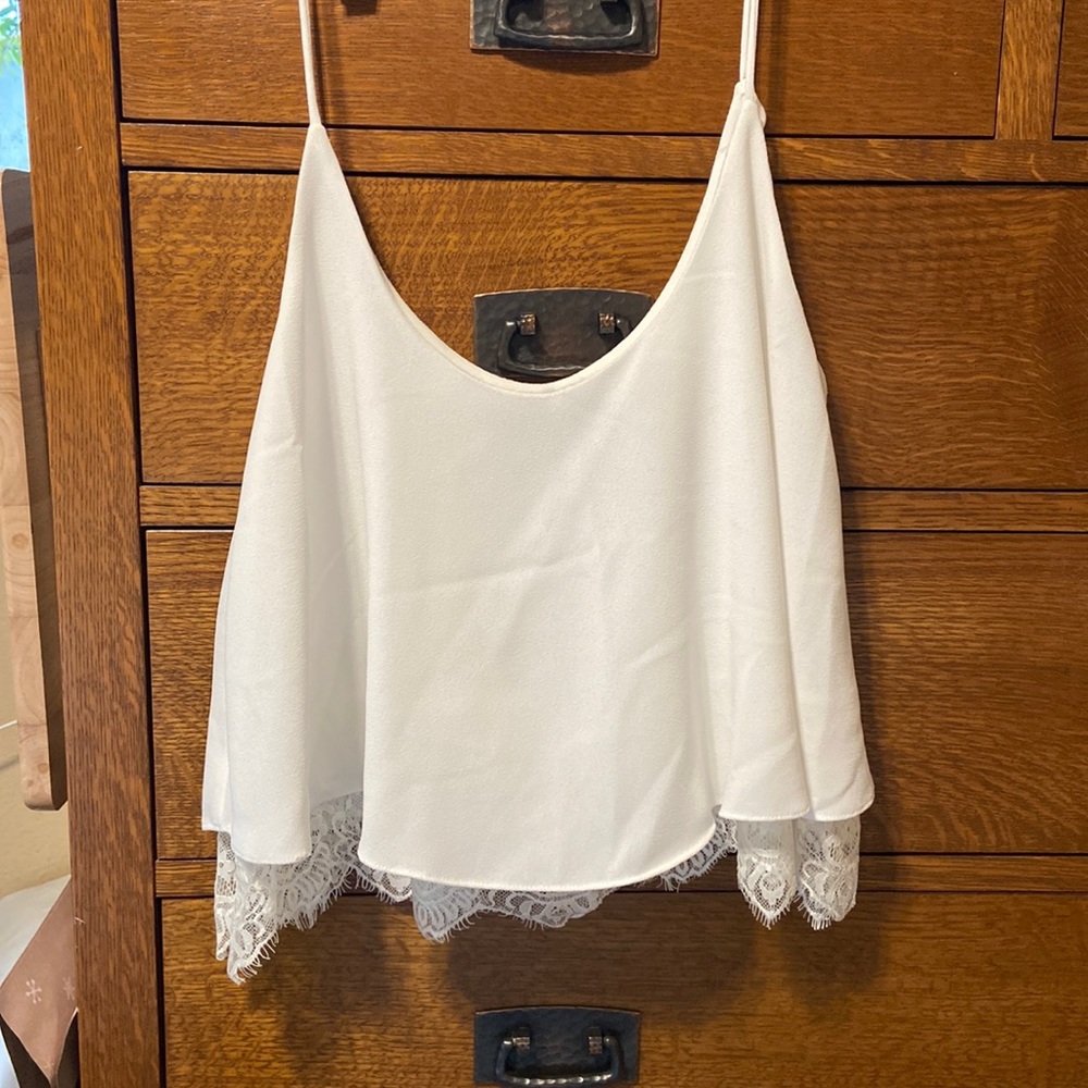 Zara White Tank w/ Lace